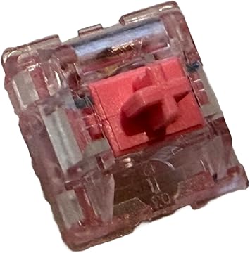 Lubed/Filmed KTT Strawberry V2 43g RGB 5-Pin Linear Switches for Mechanical Keyboards Lubed Only, 110 Switches