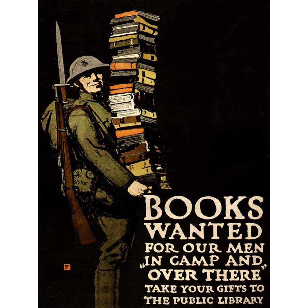 Wee Blue Coo War Wwi Charity Book Soldier Rifle Gun Library Art Print Poster Wall Decor 12X16 Inch