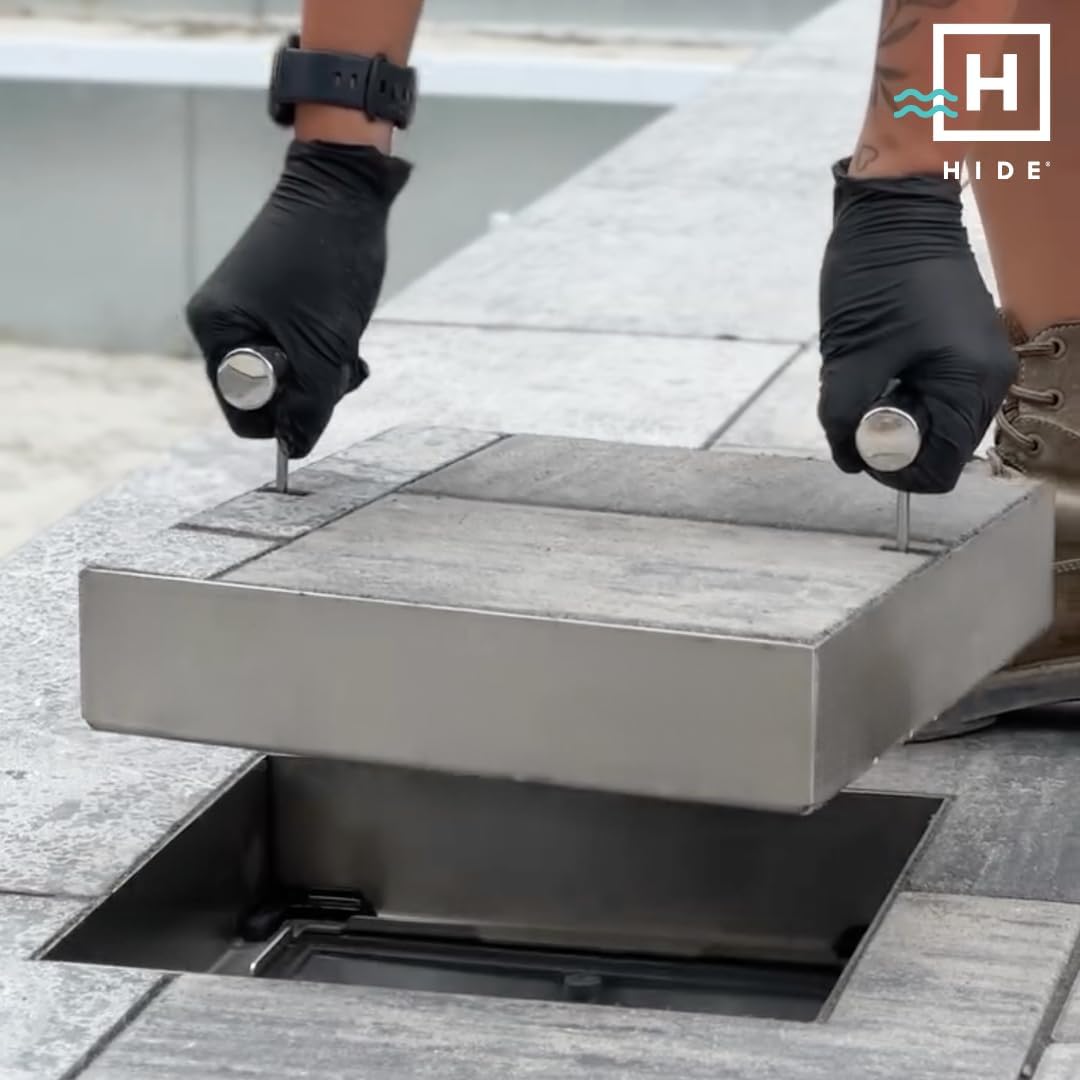 HIDE Luxury Access Cover for Pool (10" Cover - 2.5" Inlay Depth)