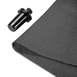 MECCANIXITY Speaker Grill Cloth 20 x 63 Inch Stereo Mesh Fabric Protective Dustproof Cloth with Speaker Grill Guides Peg for Home Speaker Repair Black
