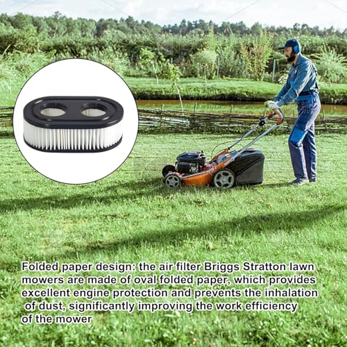 2 Stück Rasenmäher Luftfilter, Luftfilter Filterpatrone Für Briggs & Stratton 798452 593260 Luftfilter