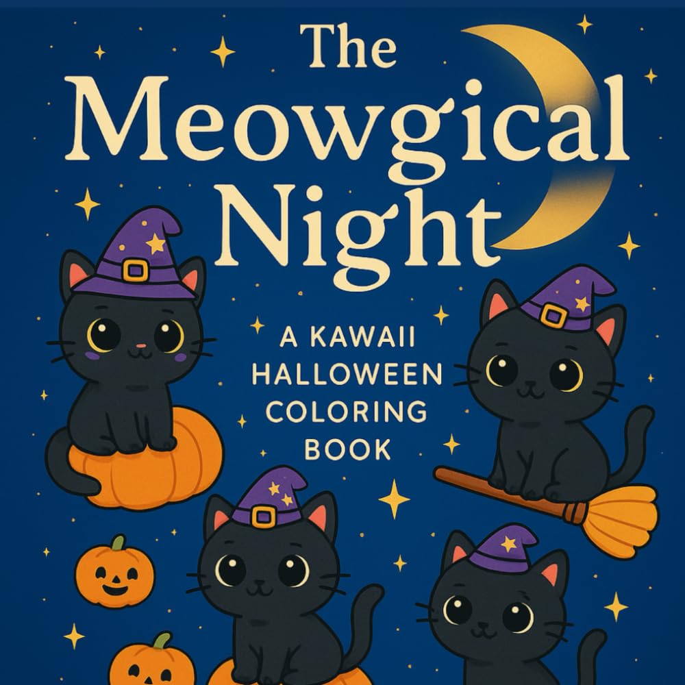 The Meowgical Night: The Kawaii Spooky Coloring Collection