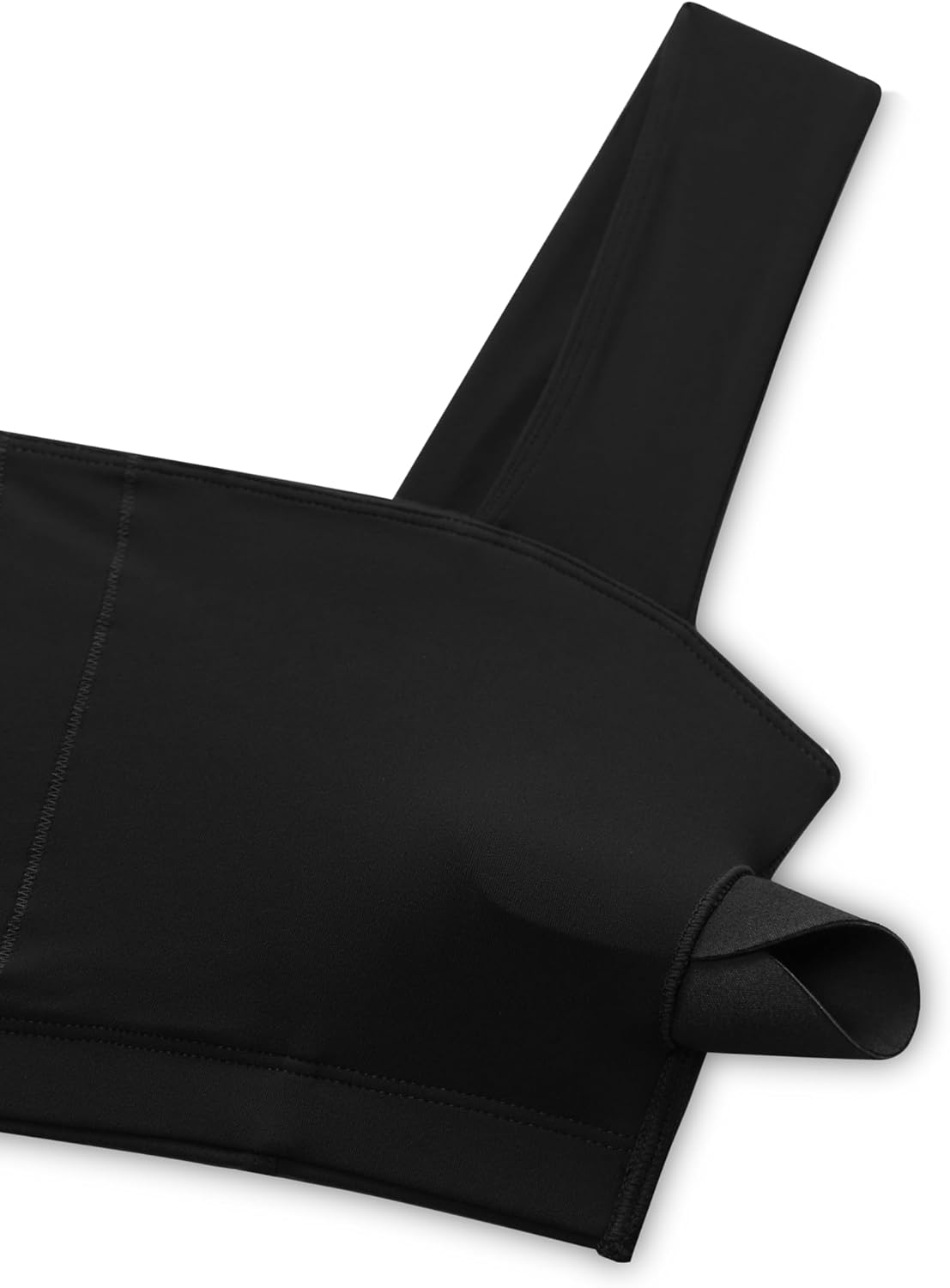 CRZ YOGA Butterluxe Wide Straps Sports Bras for Women - Square Neck Padded Open Back Camisole Yoga Crop Top - Image 5