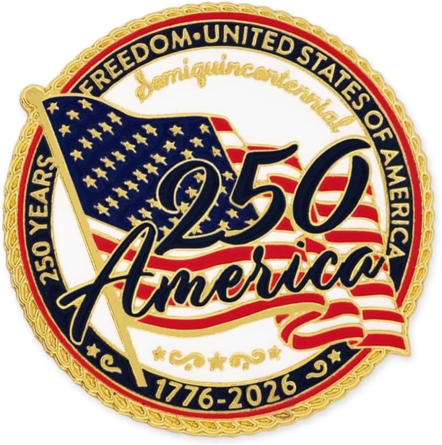PinMart's Semiquincentennial Lapel Pin - Celebrate America with Lapel Pins for Men and Women, Perfect USA 250th Anniversary Merchandise to Celebrate 250 Years of American Freedom
