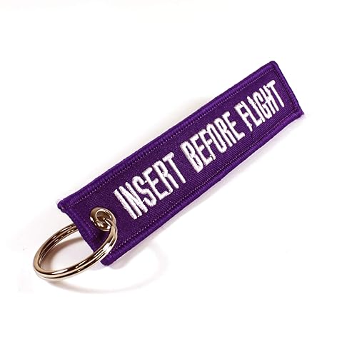 Insert Before Flight Keychain - Purple/White by Rotary13B1