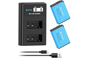 Artman Upgraded LP-E17 Battery 2-Pack and LCD Dual Charger for Canon EOS M3