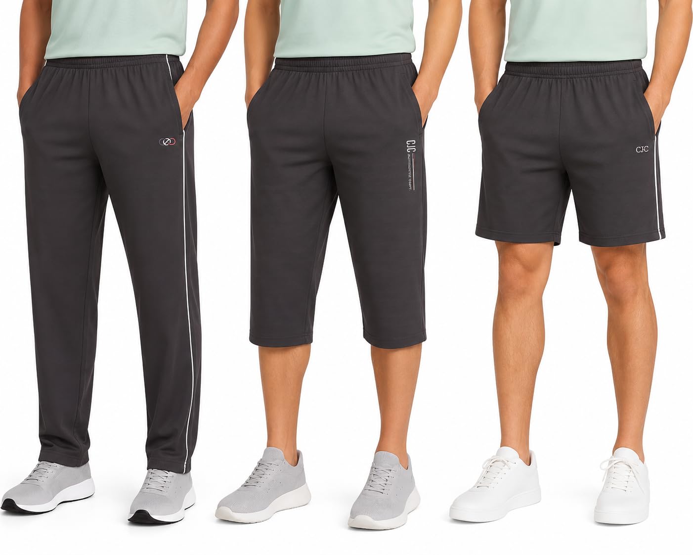 Cotton Stretch Track Pants for Man with Deep Side Zipped Pocket | Sporty Cotton Lounge Pants for Men | Casual, Gym, Travel, Nightwear & Sportswear Pyjamas-image-29
