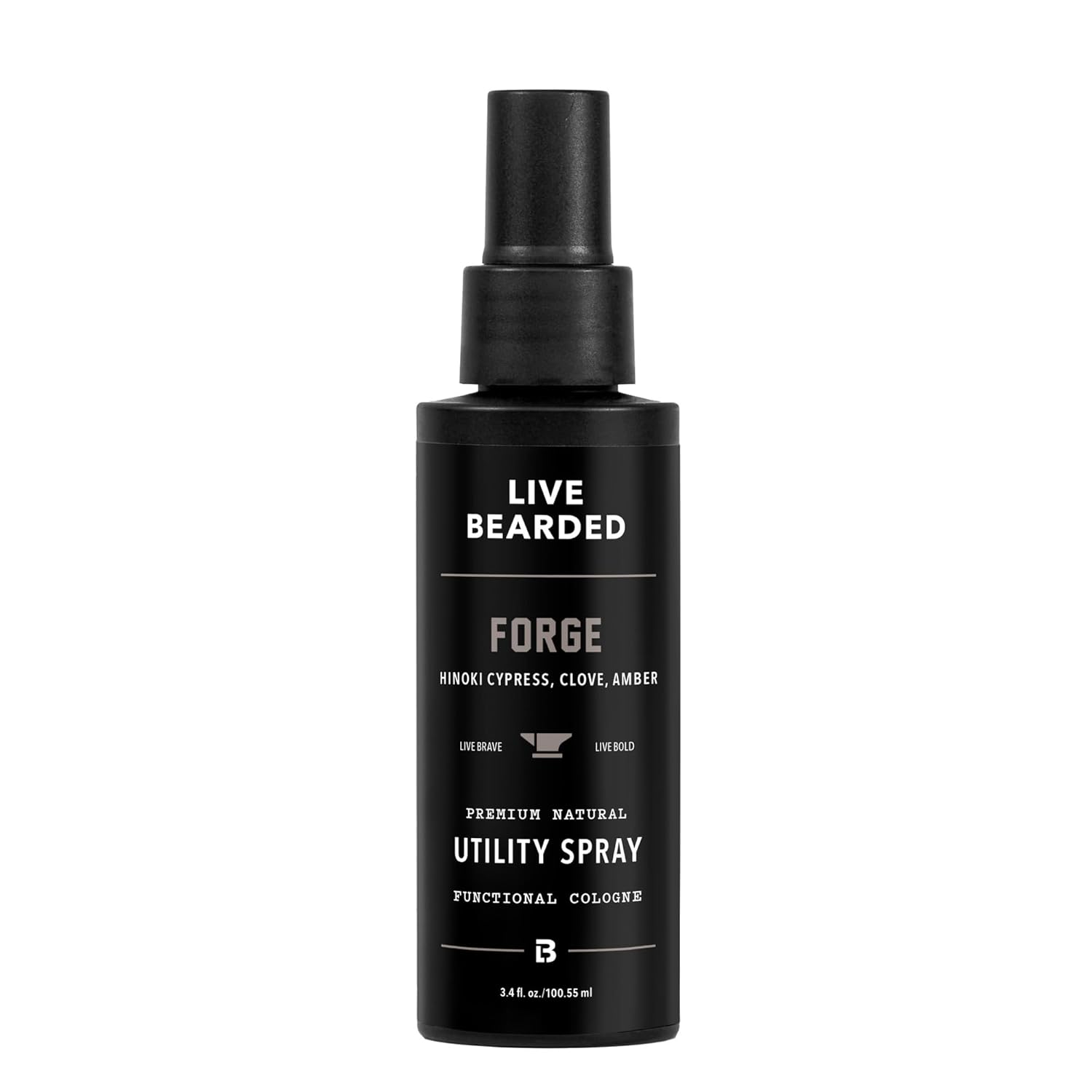 Live Bearded Utility Spray - All Purpose Cologne with Natural Fragrance - Made in the USA - 3.4 fl oz Bottle | Tombstone Scent - Sweet Tobacco, Cedar