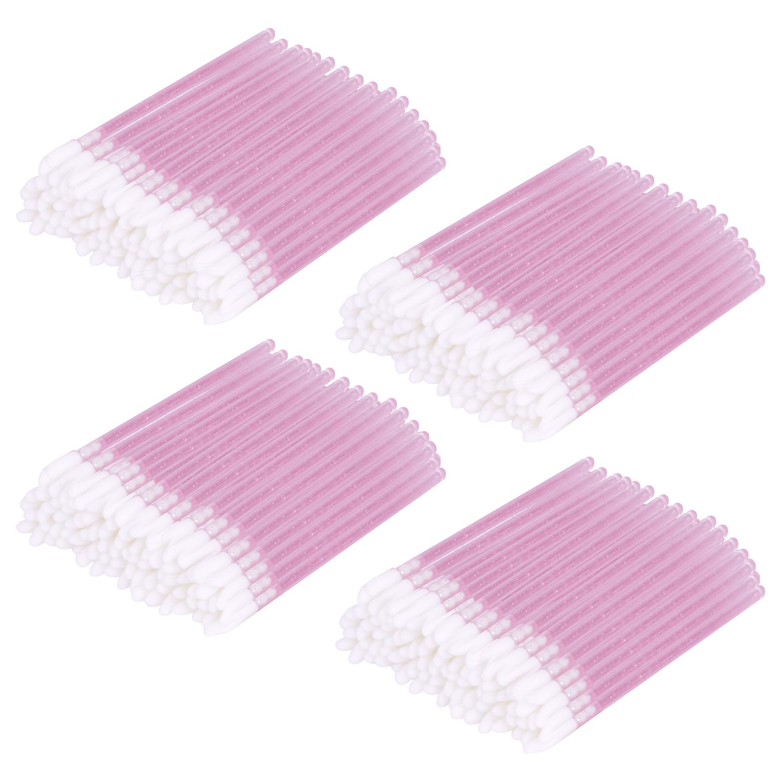 200 Pezzi Monouso Pennelli Labbra, Applicatore per Rossetto in Cristallo, Lip Gloss Applicatore Bacchette Pennello, Pennello per Dettagli Sulle Labbra(Rosa-Versione Crystal)