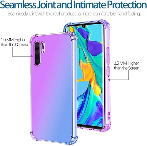 Miniatura 2 de Funda para Huawei P30 Pro Funda VOG-L29 VOG-L04 Caso, Crystal Clear Case Gradient Slim Anti Scratch TPU A prueba de golpes Funda protectora para