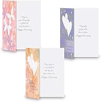 Vista 3 de Current Juego de tarjetas de felicitación de aniversario en relieve de lujo, paquete económico de 16 tarjetas con sobres blancos, 8 diseños, surtido