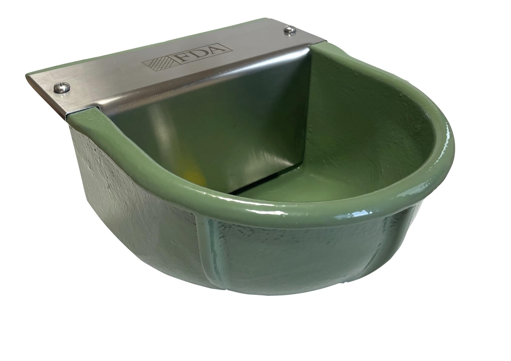 Abbeveratoio Automatico in Ghisa Smaltata, 4,5 L, con Valvola a Galleggiante, per Bovini, Equini e Ovini (FISSAGGIO A PARETE)