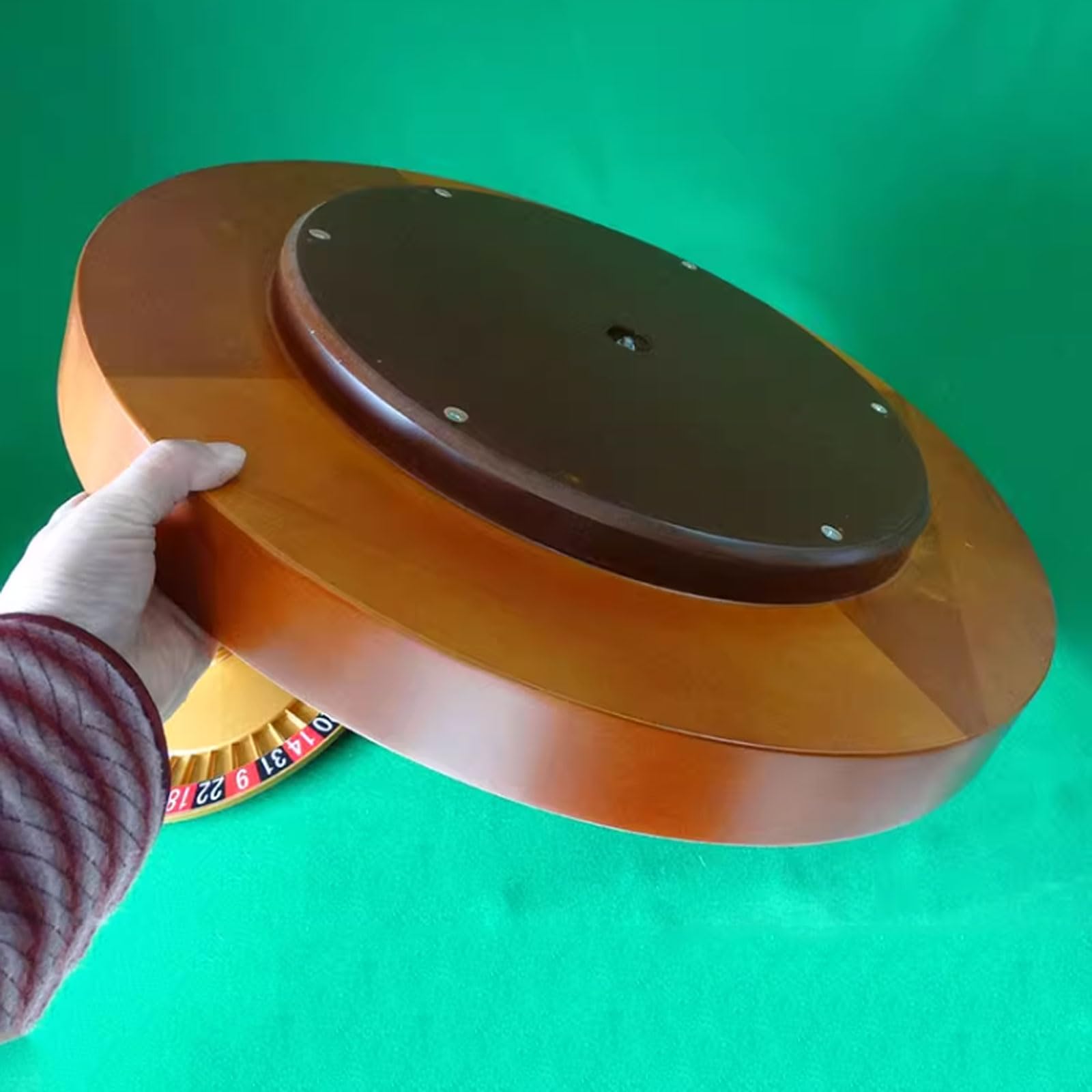 Plaque tournante Jeu de Roulette Professionnel 20 Pouces, Jeu de Roulette en Bois de qualité Casino pour Jeu de Nuit à Domicile ou Usage Professionnel