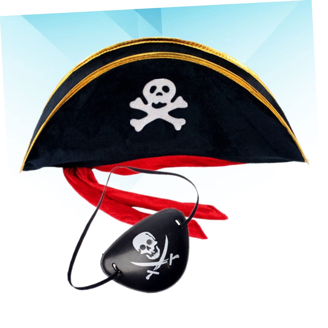 TOYANDONA 4 Sets Outfit-zubehör Piratenhut Augenklappen-set Für Cosplay-partys Und Events 2 Stück * 4