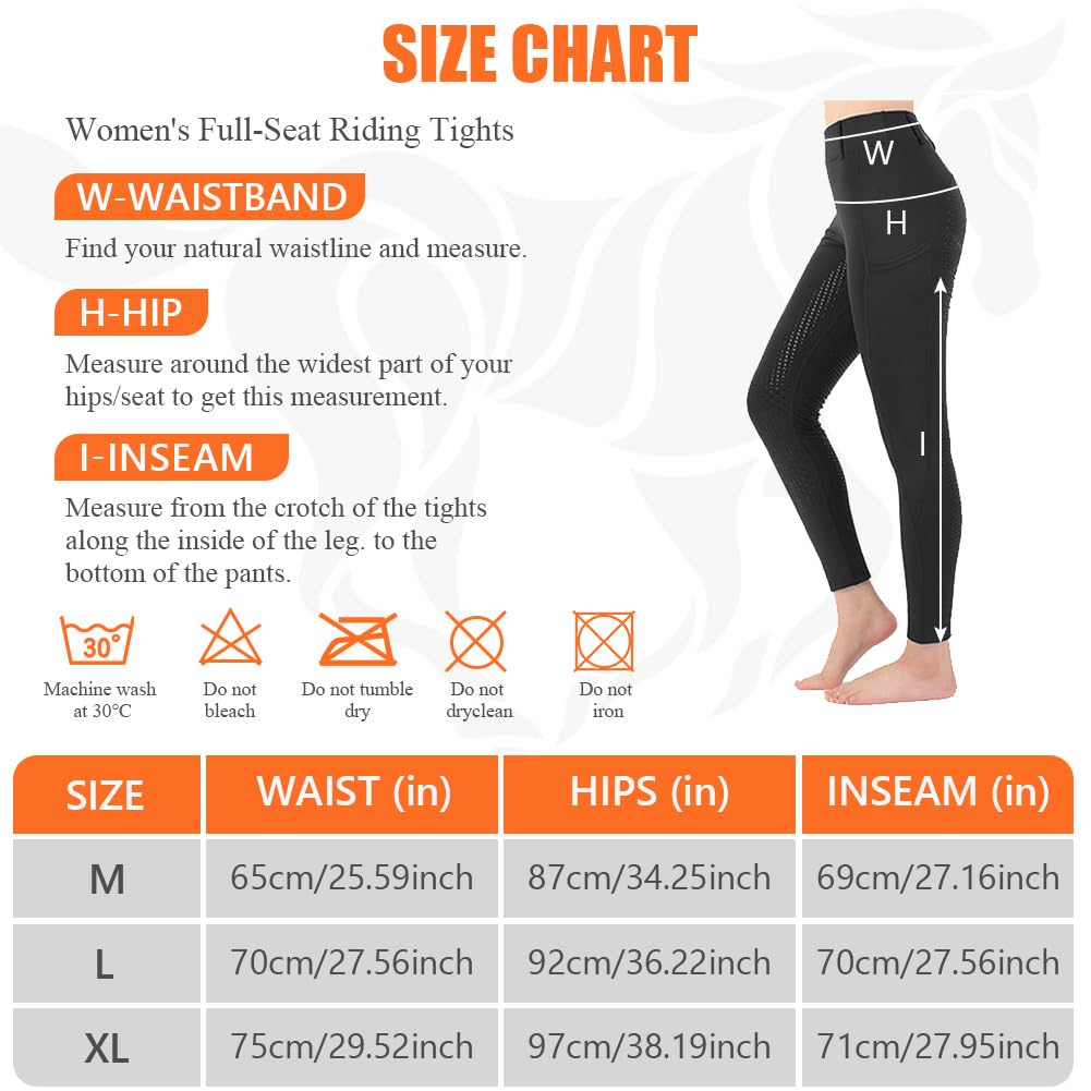 HOTUT Jodhpurs de silicona con agarre completo para mujer, leggings de equitación con bolsillos para teléfono
