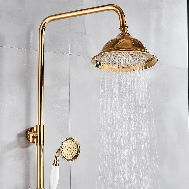 Ensemble de précipitations de douche dorée pour créer une ambiance spa à la maison - 6