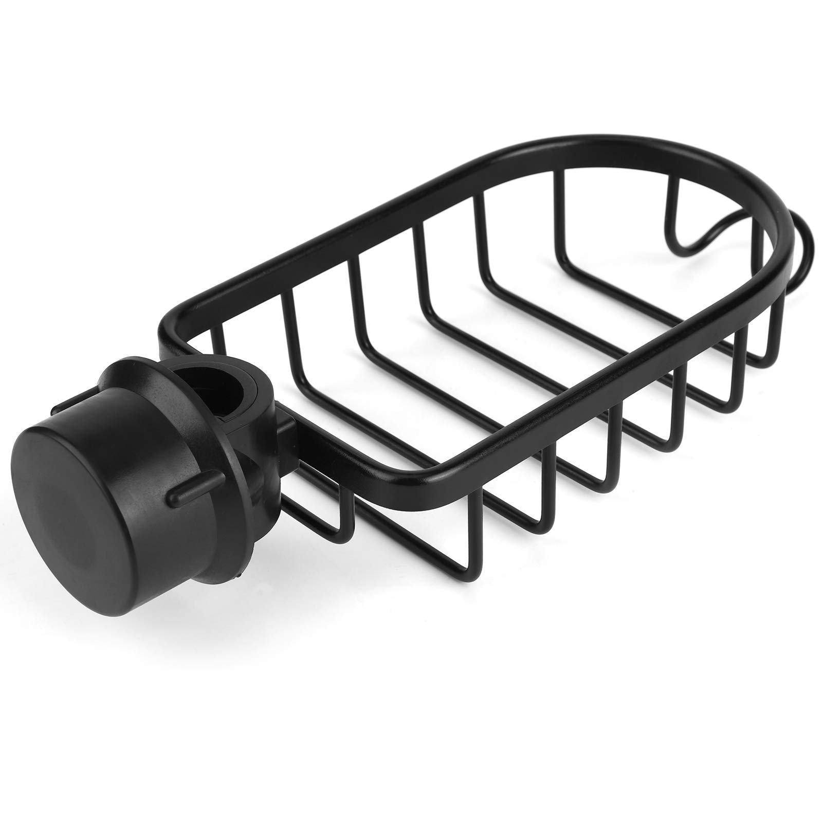ZQFHSX Aluminum Alloy Faucet Shelf for Kitchen & Bathroom Space Saving Storage Rack Stylish Black Holder Sink and Drains