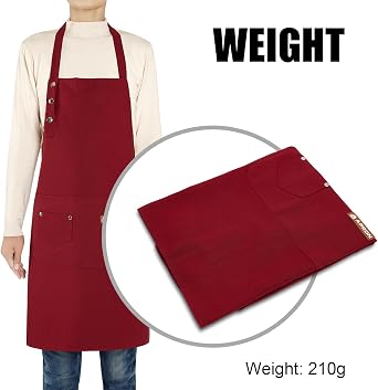 2 Pack Kitchen Cooking Aprons, Adjustable Bib Soft Chef Apron with 2 Pockets for Men Women