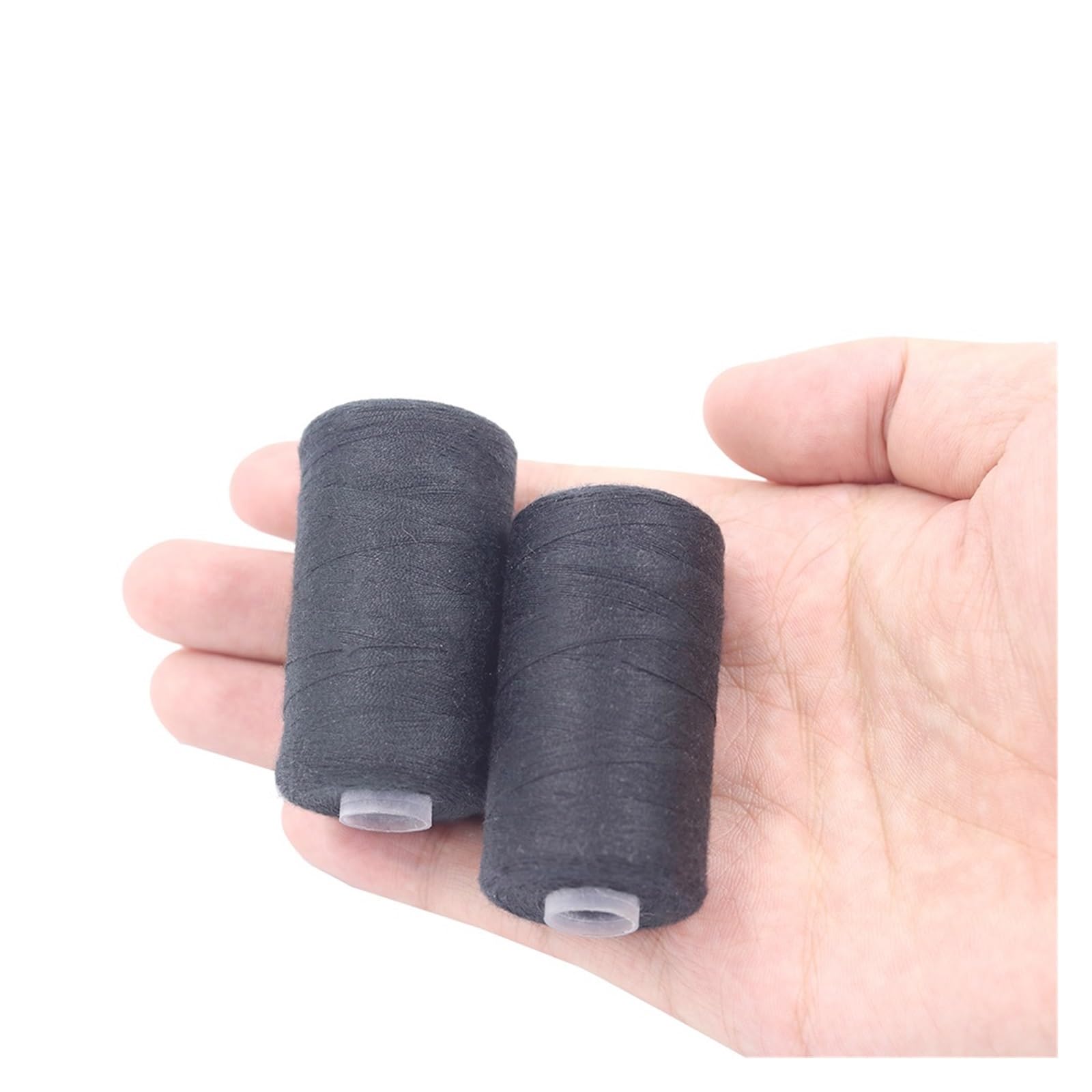 500-3000 m Polyester-Nähgarnspulen, schwarz-weiße Fäden for die Handreparatur von Nähmaschinen. Verwendung for Hand- und Maschinennähen (Color : Black 3000m)