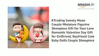 KTrading Sweety Moon Couple Miniature Figurine Showpiece Gift for ...