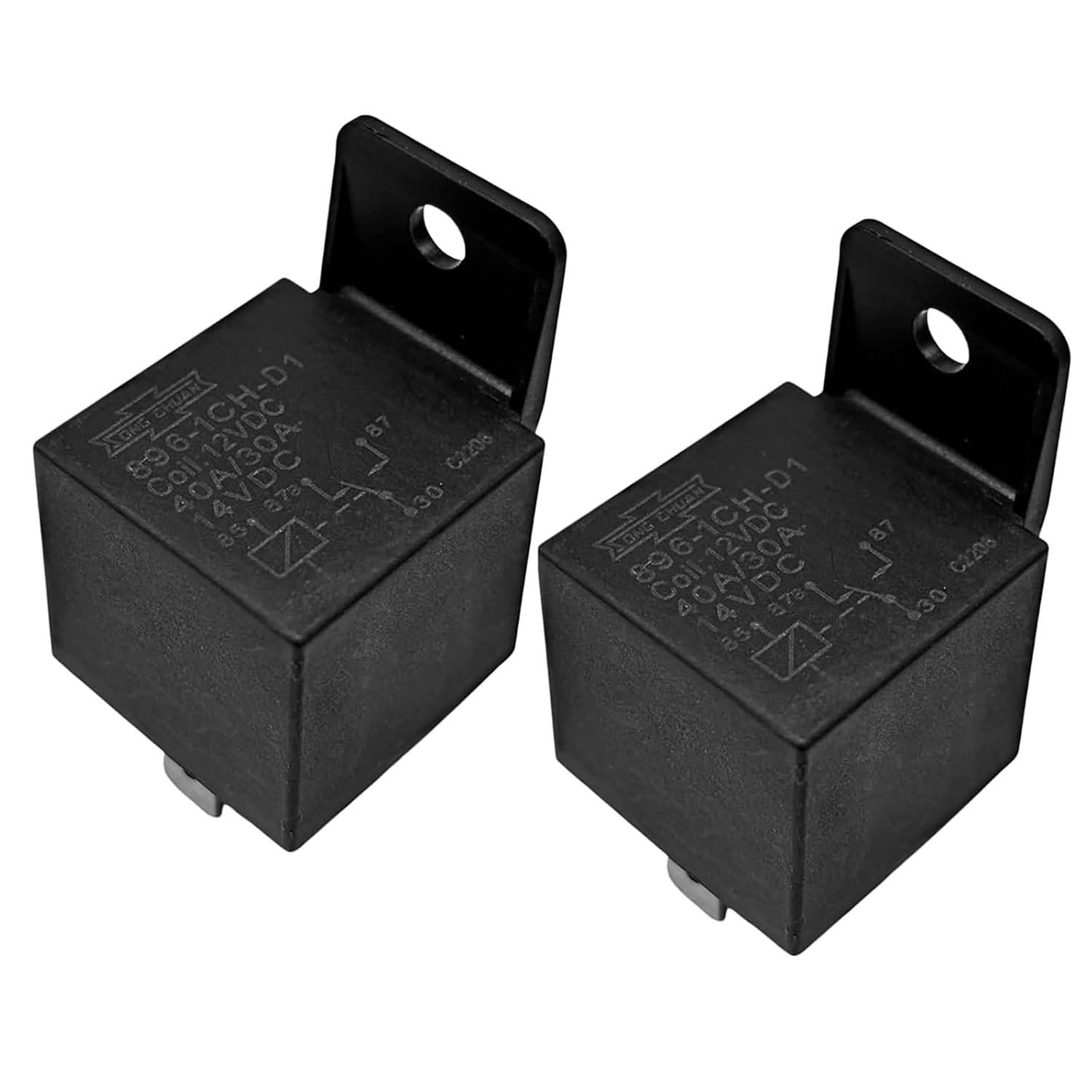 896-1CH-D1 12VDC 40A Automotive High Power Relay Compatible with HFV4 012-1Z6SGR 2PCS