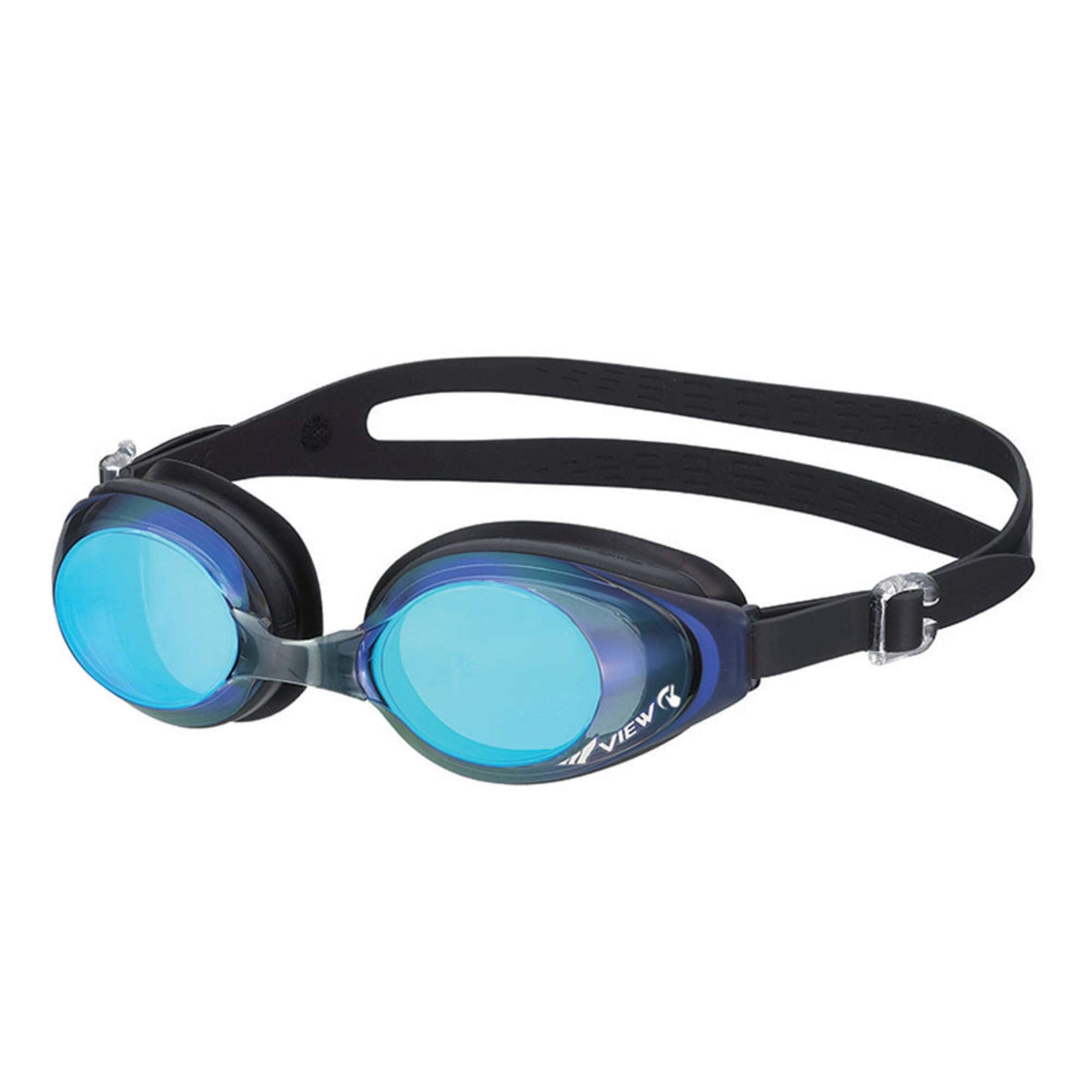 VIEW Swimming Gear V-630ASA SWIPE Fitness-Schwimmbrille, Blau/Schwarz, verspiegelte Gläser