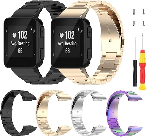 Miniatura 2 de VBWVA Correa de reloj de acero inoxidable para Garmin Forerunner 35 30 35J Samrt reloj accesorios pulsera correa