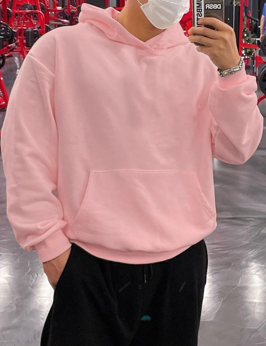 PAODIKUAI Men Hoodie Sweatshirt Loose Fit Fashion Pullover Hoodie Casual Long Sleeve Hooded Sweatshirt with Pocket - Image 3