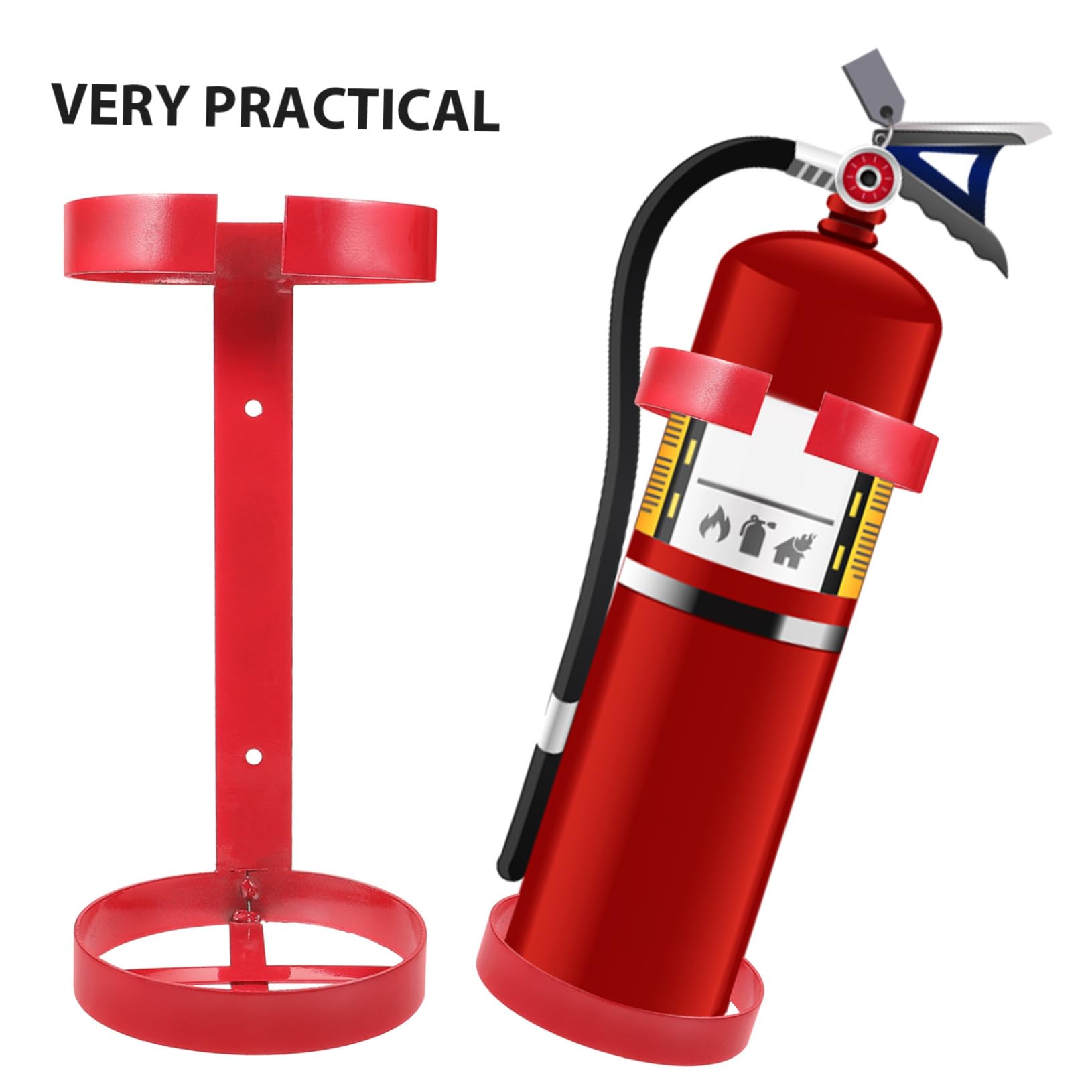 SHINEOFI Soporte de Montaje Diseño Simple y Conveniente de Hierro para Extintor de Incendios Capacidad 5-6kg para Instalación Rápida para Coche y Barco