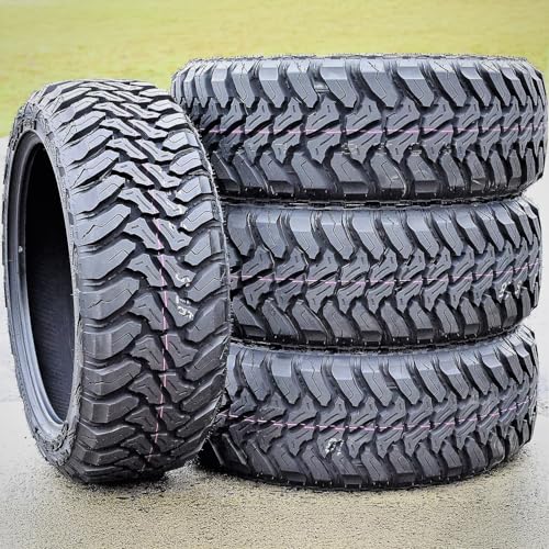 Set of 4 (FOUR) Accelera M/T-01 Mud Off-Road Light Truck Radial Tires-33X12.50R20LT 33X12.50X20 33X12.50-20 114Q Load Range E LRE 10-Ply BSW Black Side Wall