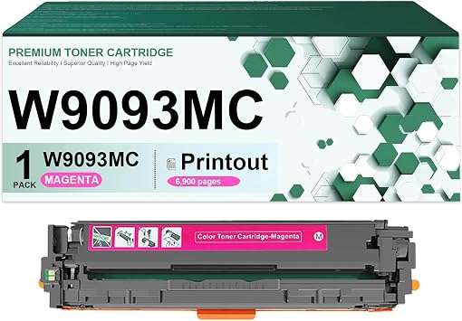 Compatible for HP W9090MC W9091MC W9093MC W9092MC Toner Cartridges Fit for HP Color Laserjet Managed E45028dn MFP E47528f Printers 1 Magenta