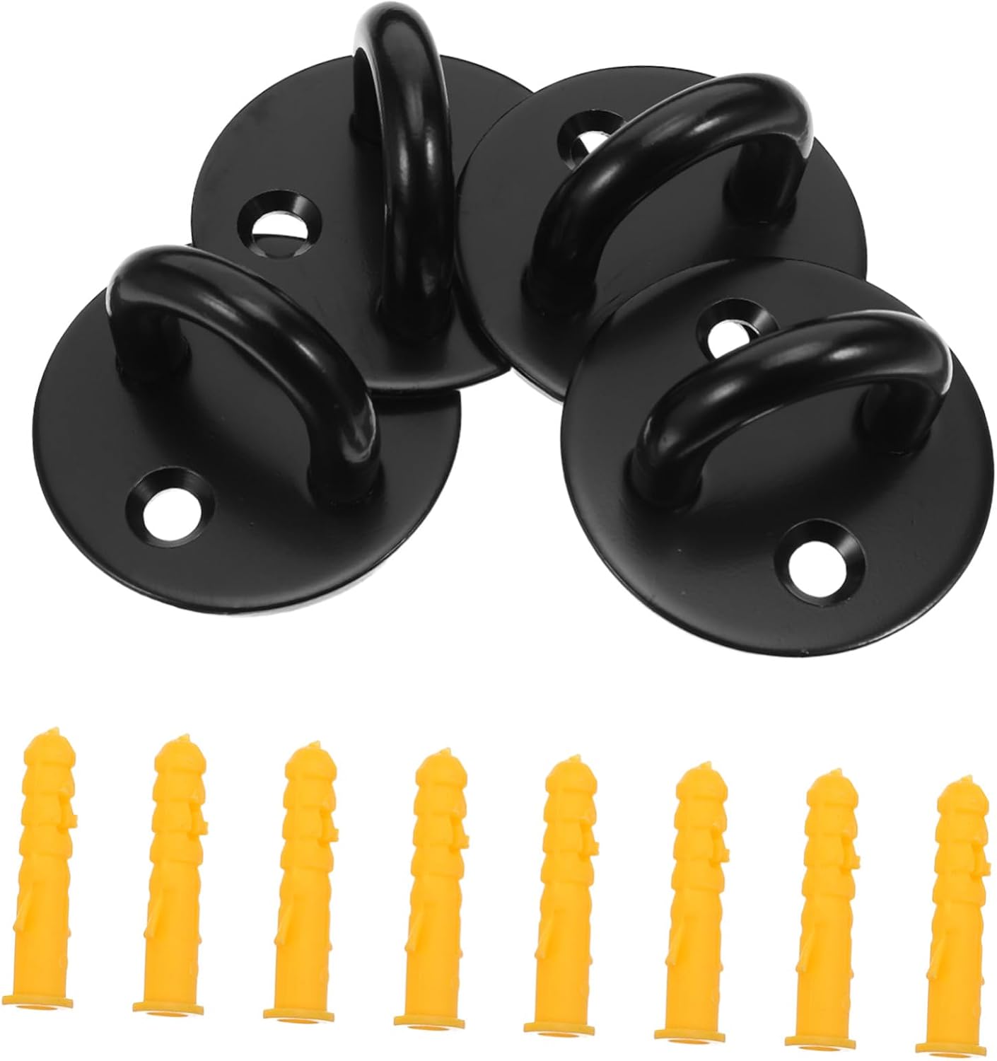Vaguelly 4pcs Stainless Steel Ceiling Hooks for Hanging Workout Equipment and Gym Gear, Heavy Duty Performance with Versatile Mounting Options, for Fitness Accessories Outdoors