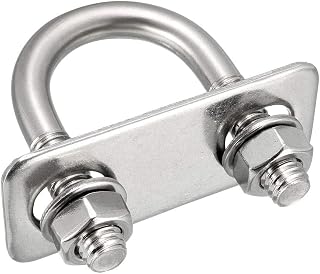 uxcell u-Bolts 2Pcs 1"(25mm) Inner Width 52mm Length M8 304 Stainless Steel Round U Bolt with Nuts Washers Frame for Boat Trailer Axle