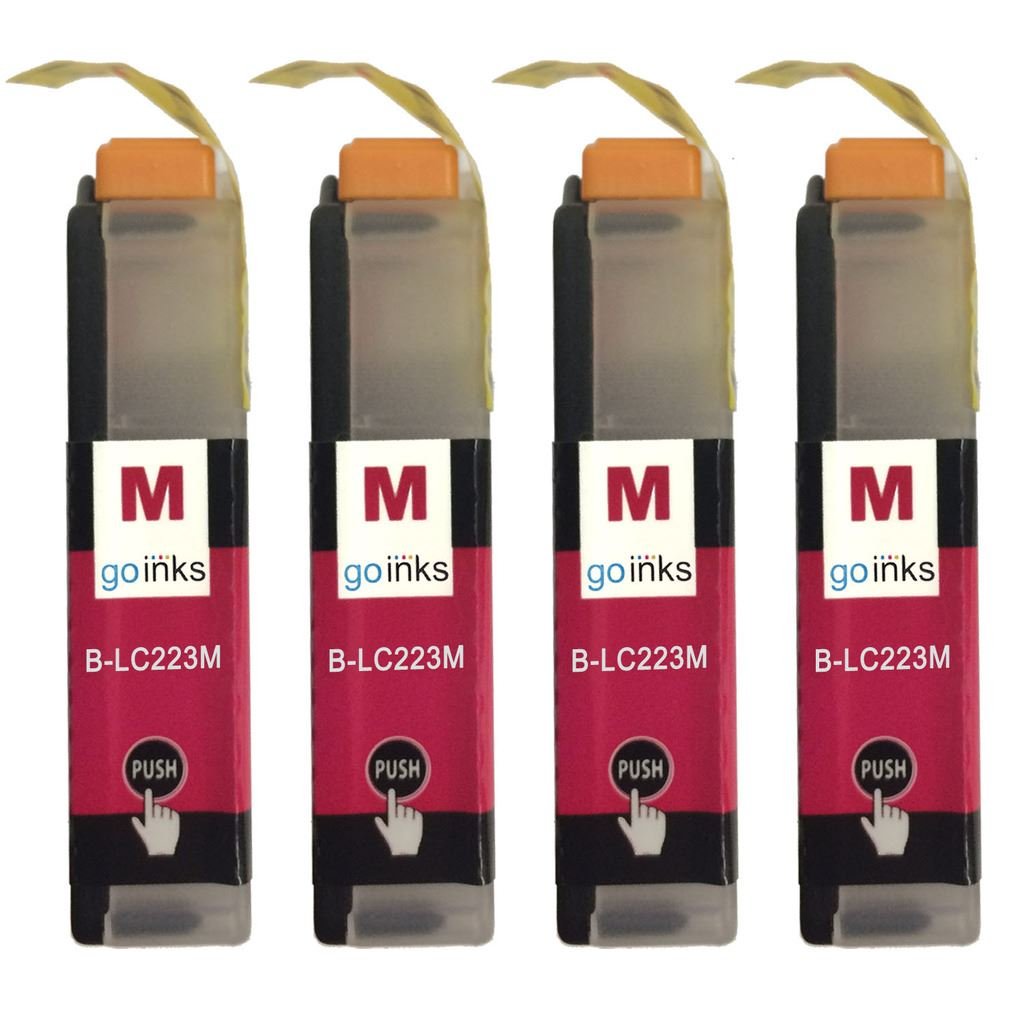 2 Cartouches D'encre Magenta Compatible Brother LC223M - Capacité 10ml, Non-OEM - Neuf