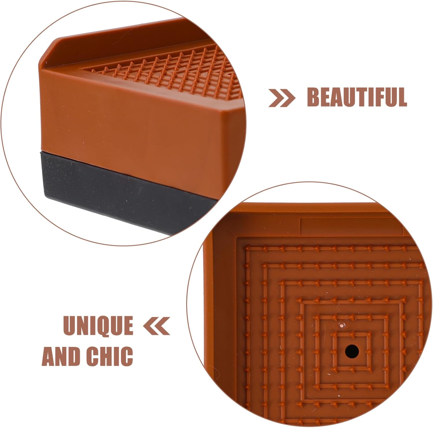 4pcs Heavy Duty Furniture Risers - Pads for Beds Sofas Desks Chairs Bed Lifts Increase Height for Stability Protect Floors Furniture