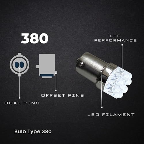 TEAFIRST Lâmpadas LED de freio para carro 12v 1157 vermelho branco (branco)
