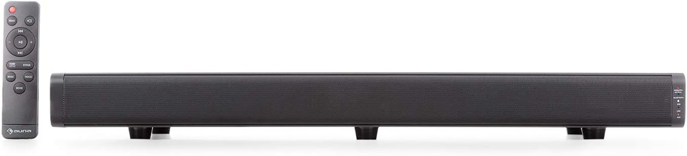 AUNA Stealth Bar 60 soundbase shown with its remote control.