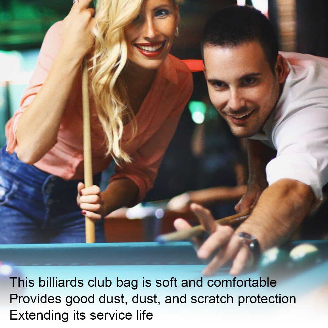 Étui à Baguette de Billard, Sac de Billard avec Sangle réglable, Sac à Baguette, Barre de Billard 1/2 3/4 pour Barres de Billard 1 Pcs