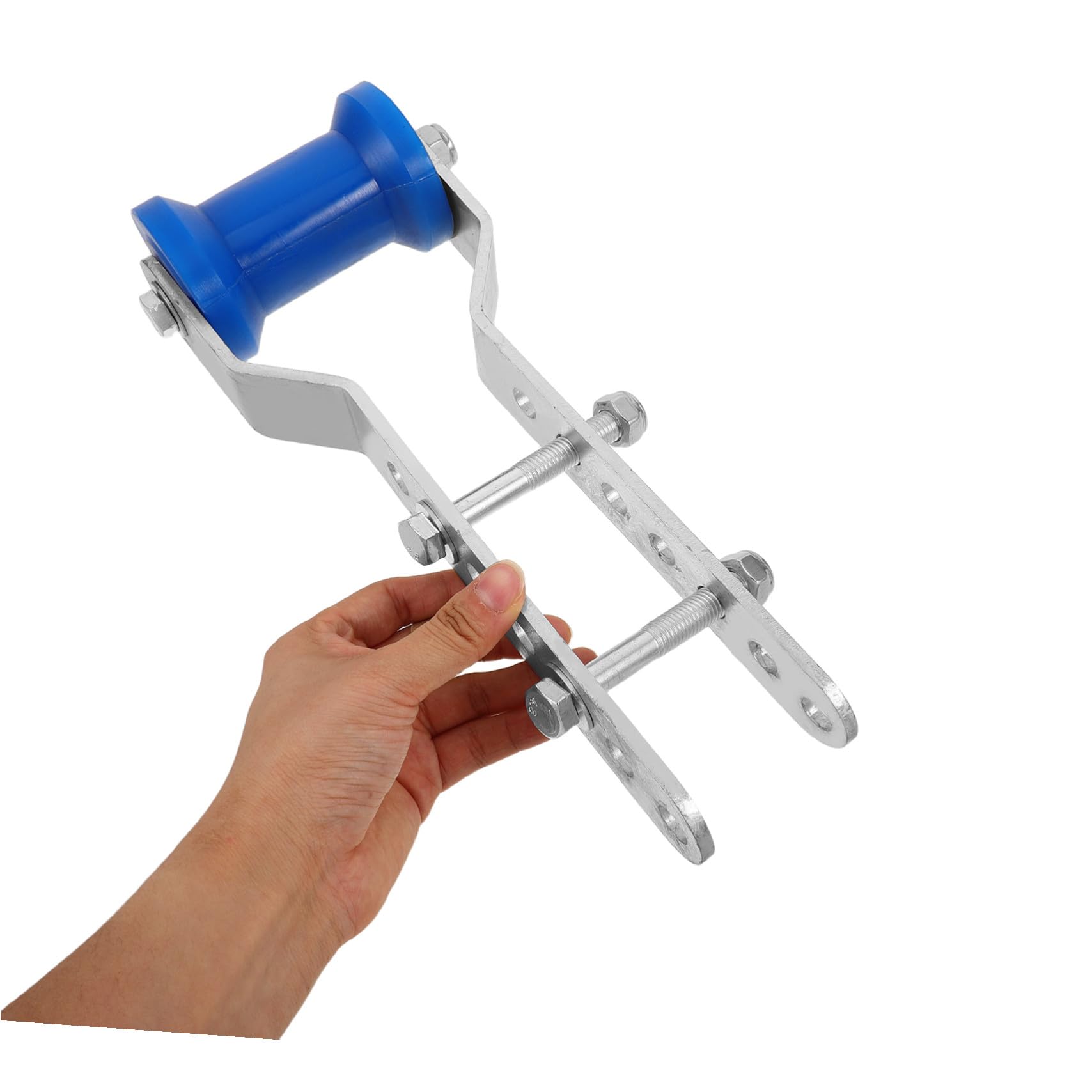 Rullo Design a Cuscinetti Sigillati per Carrello Barca Regolabile con Staffa in Acciaio e Gomma per Uso Fronte Acqua e Carico su Rimorchio