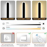 ZTWLEED LED fali lámpa 44W távirányítóval, dimmelhető 10-100%, 120cm fekete 5