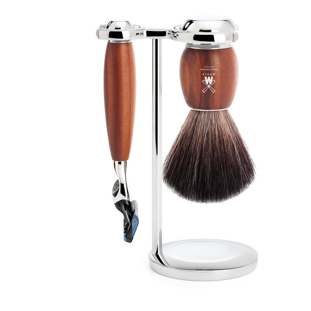 S21H331F Mühle Vivo Plumwood 3-Piece Negro Fibra/Fusión Set de Afeitado