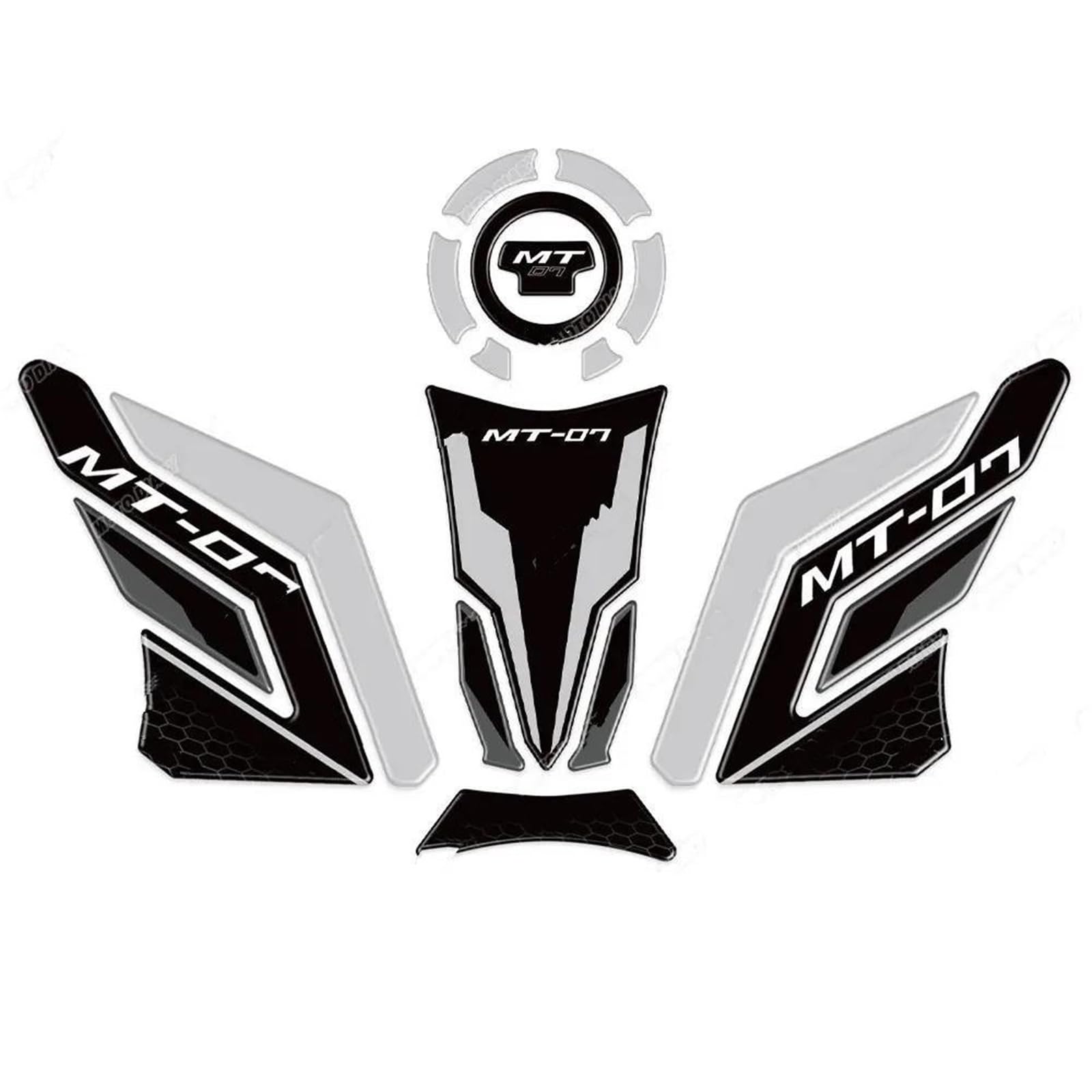 Ysdsls Color3 Motorcycle Fuel Tank Pad Stickers Protection Decals For Yamaha Mt07 Mt-07 Mt 07 2021-2024 2023 2022(Color3)