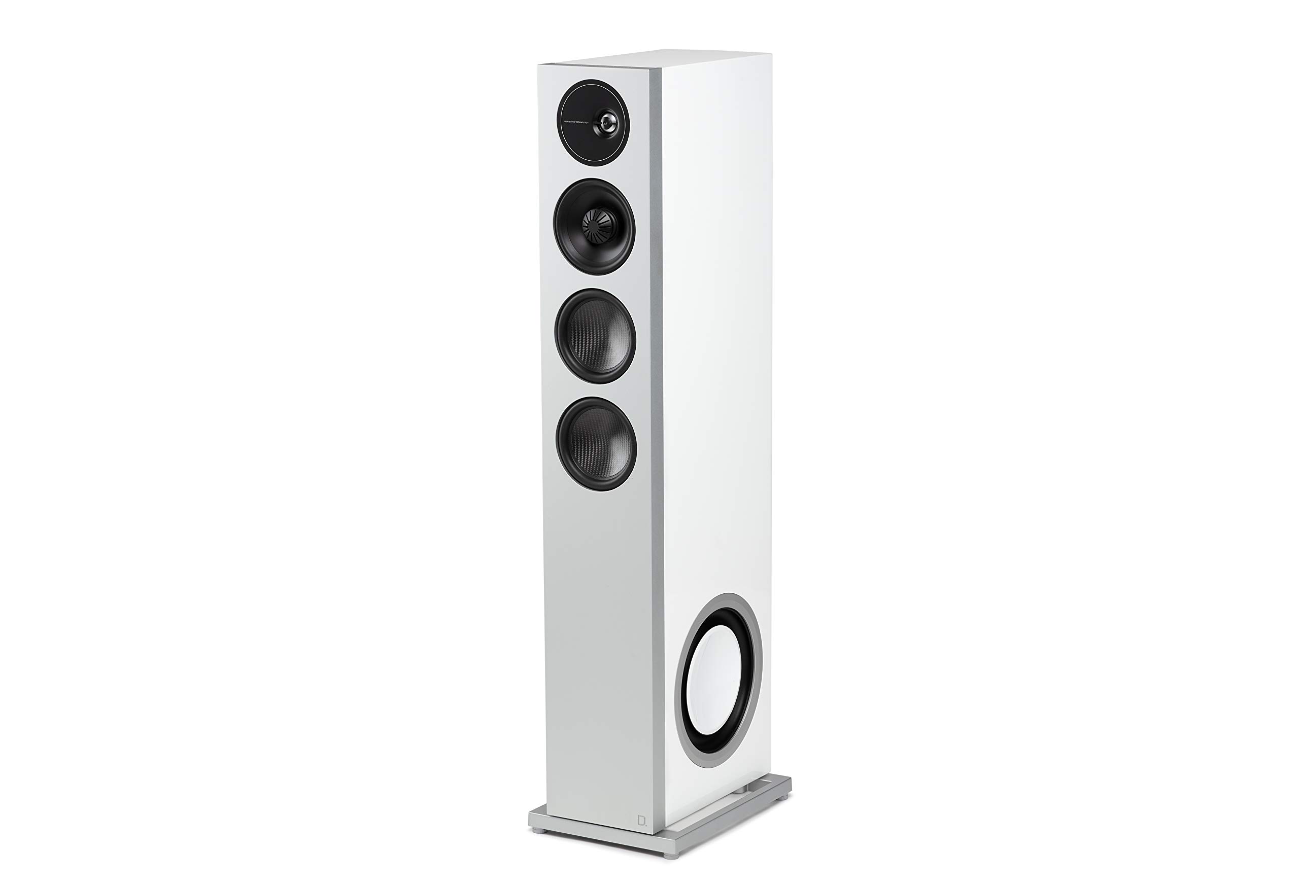Definitive Technology D15 Demand Series Modern High-Performance 3-Way Tower Speaker (Right-Channel) - Single, White | Dual 8” Passive Bass Radiators