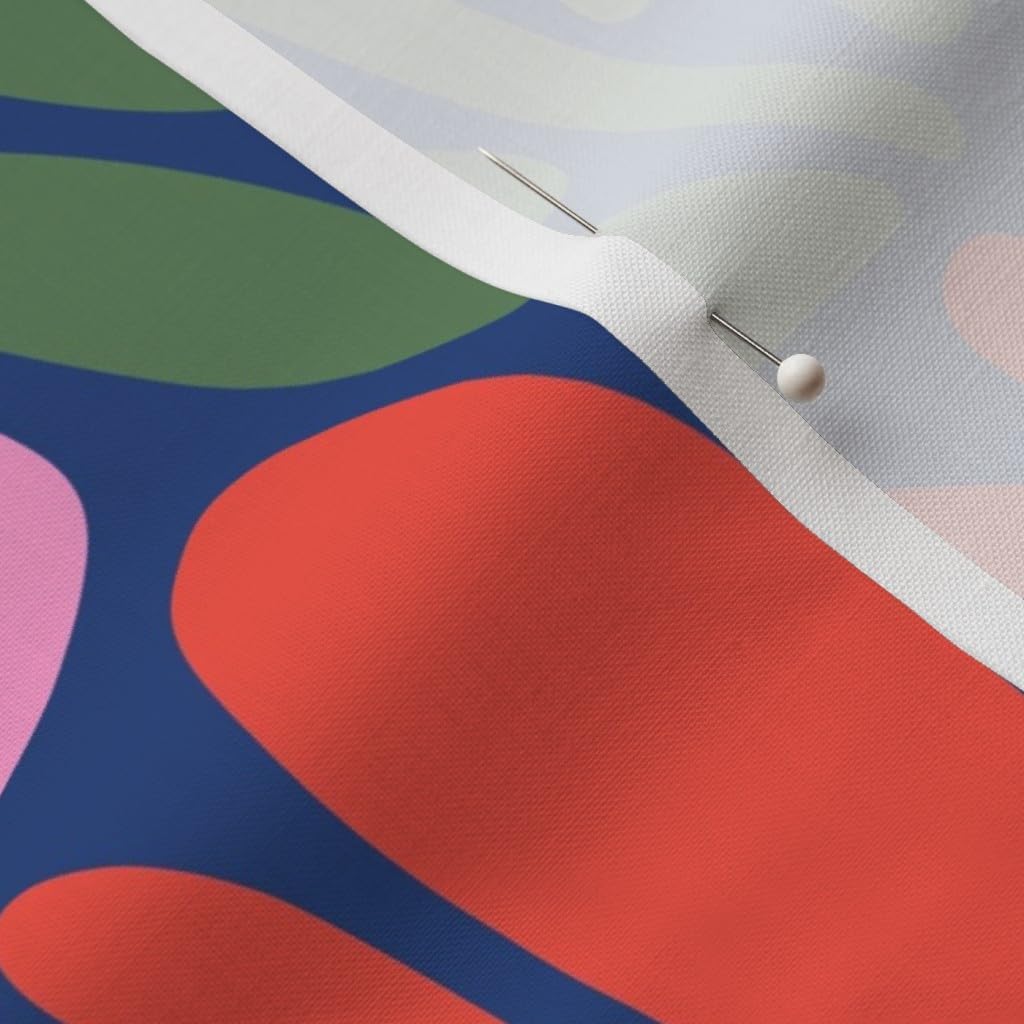 Spoonflower Fabric - Retro Modern Bold Colorful Graphic Large Scale Scandinavian Printed on Petal Signature Cotton Fabric by The Yard - Sewing Quilting Apparel Crafts Decor