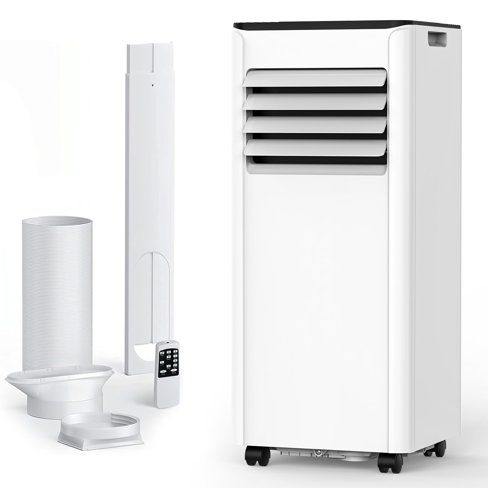 8 000 BTU Portable Air Conditioner Cools up to 350 SQ FT 4 in 1 AC Unit with