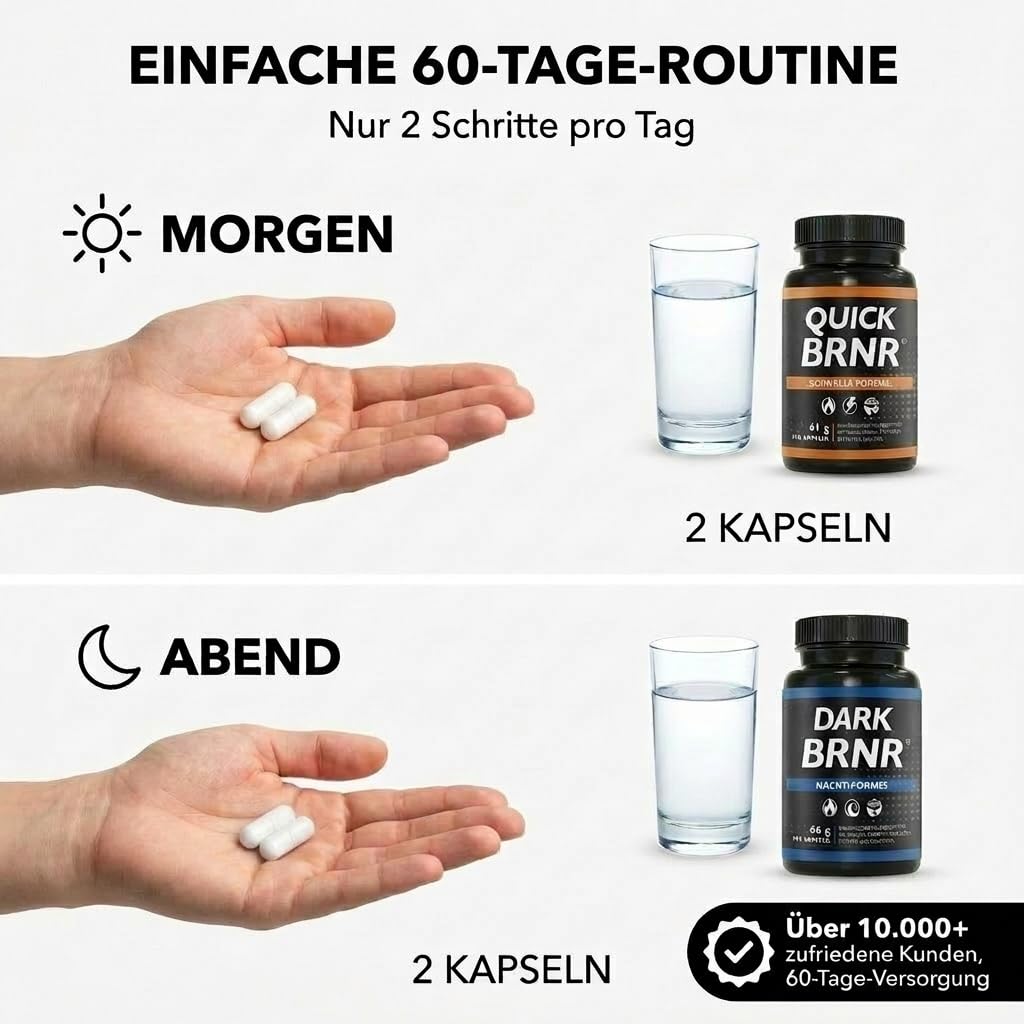 QUICK + DARK BRNR Stoffwechsel Tag&Nacht 24h Paket, 240 Kapseln