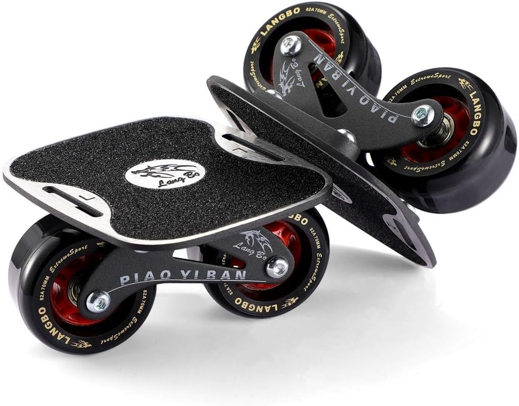 Drift Skateboard Plate With Non-Slip Aluminum Deck, Steel Support, Pu Wheels, And Premium Bearings For Skating
