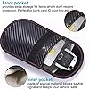 KAV Faraday Box with 2 Faraday Pouches - RFID Signal Blocking Car Key Fob Protector, Anti-Theft Keyless Entry Case for Keys, Phones & Cards, Durable Carbon Fiber Design with PU Leather & Wood #4