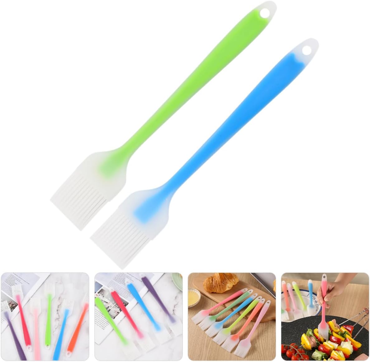 Gadpiparty Silicone Pastry Basting Brush 2pcs Semi- Bbq Sauce Brush for Grilling and Baking Household Kitchen Utensil with Food-grade Silicone for Outdoor Cooking