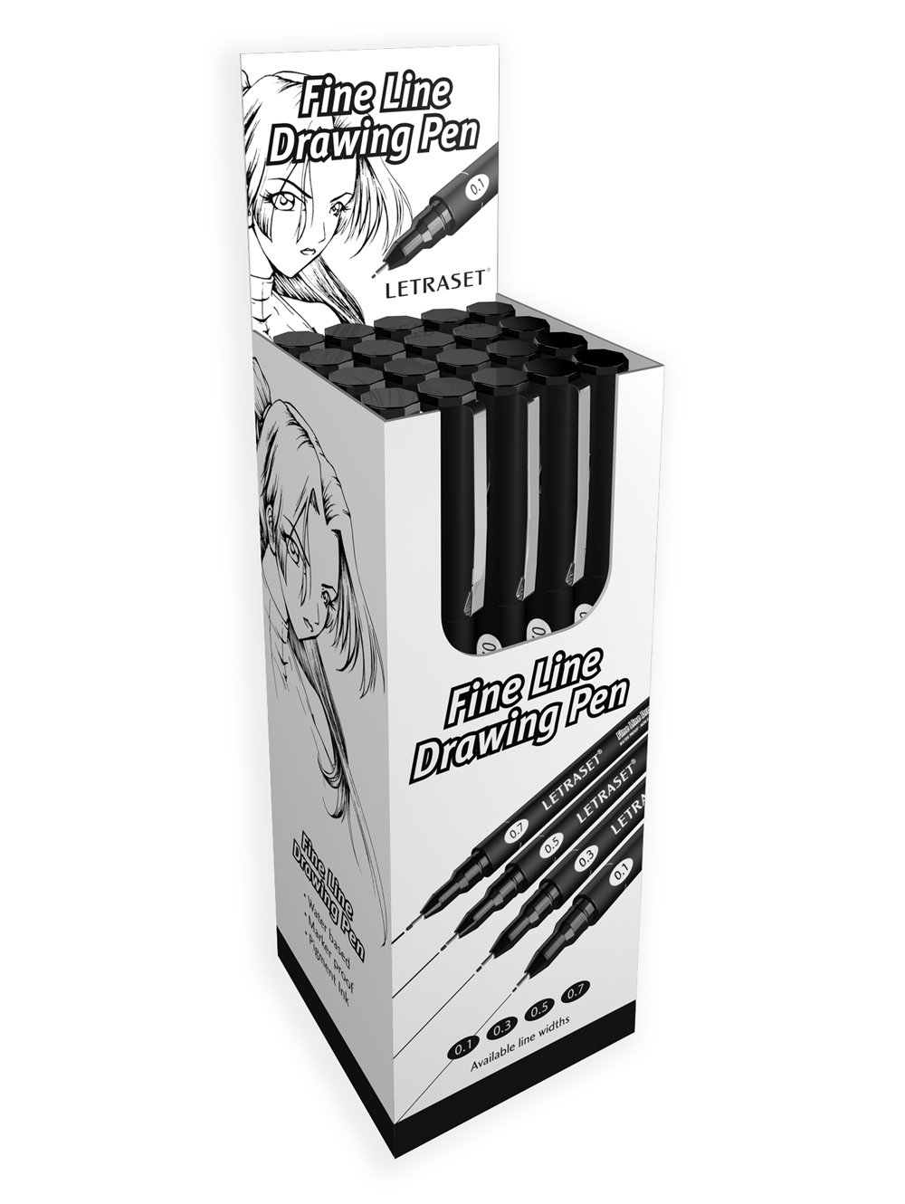 Letraset Marker do rysowania cienkiej linii 0,3 mm (20 szt.)